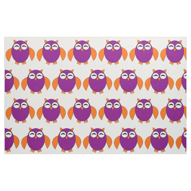 Tissu Cute Halloween Owl Fabric d'artisanat (Fat Quarter)
