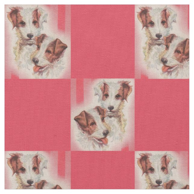 Tissu CUTE Jack Russell terriers imprimer (Fermer)