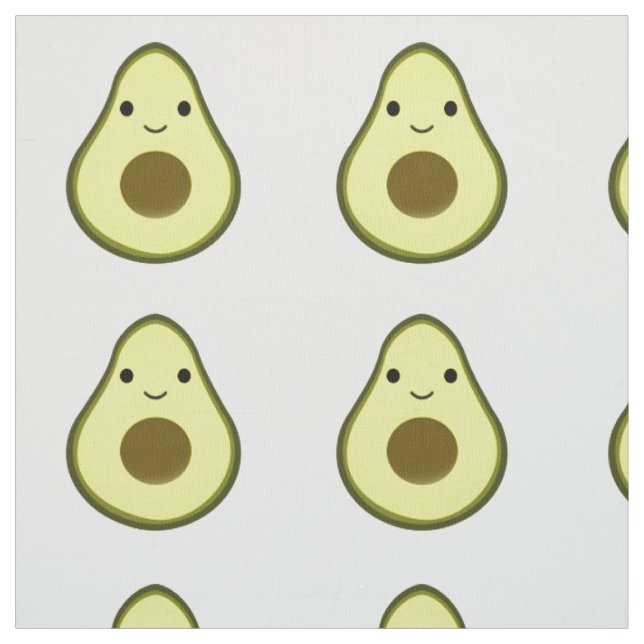 Tissu Cute Kawaii Avocado (Échantillon)