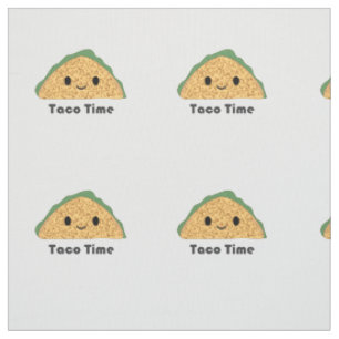 Tissu Cute Kawaii Taco Time Taco