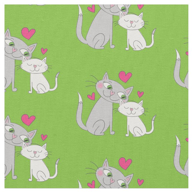 Tissu Cute Kitty Chat Baby Nursery Décor Fabric (Fermer)