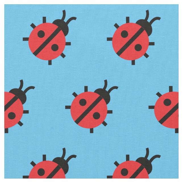 Tissu Cute Lady Bug Enfant Baby Nursery Bug Insect Blue (Fermer)