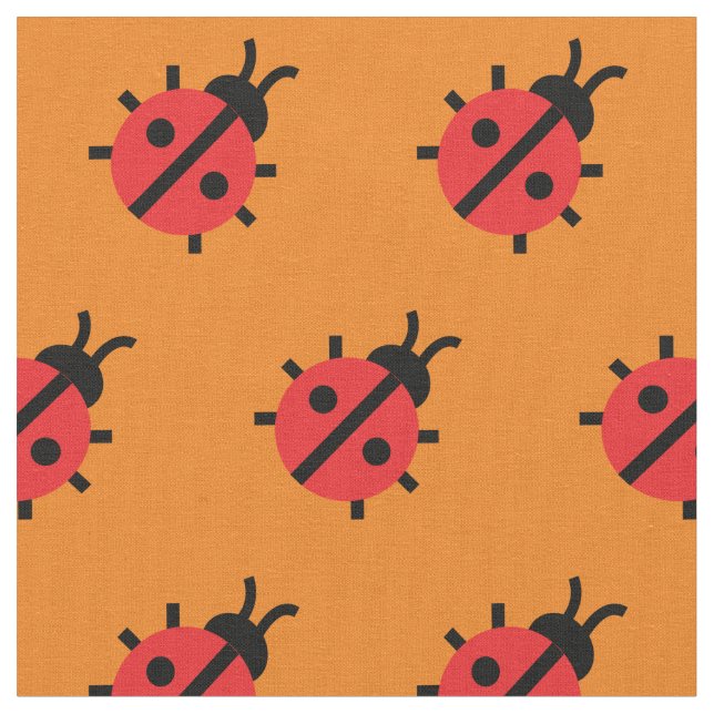 Tissu Cute Lady Bug Enfant Bébé Nursery Bug Insect Orang (Fermer)