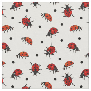 Tissu Cute Ladybug Ladybirds Motif Pois