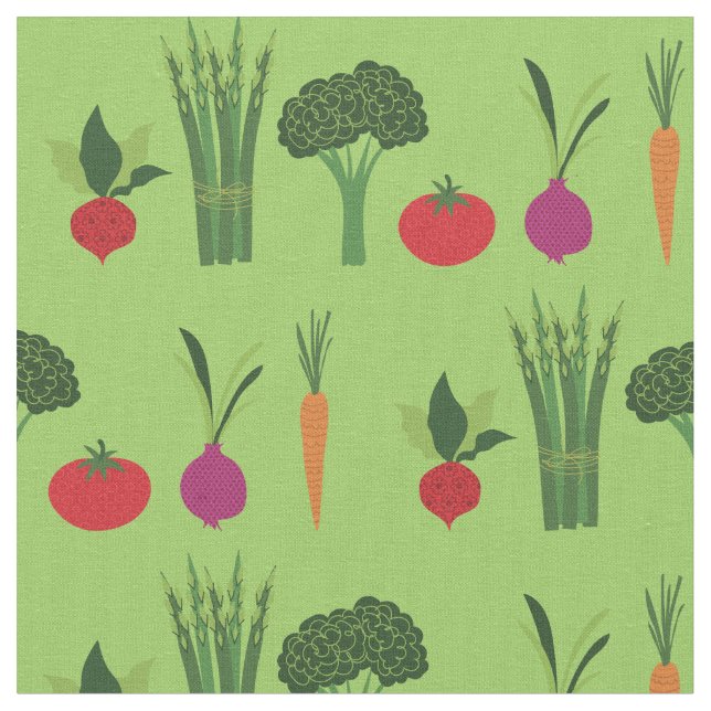 Tissu Cute Légumes (Fermer)