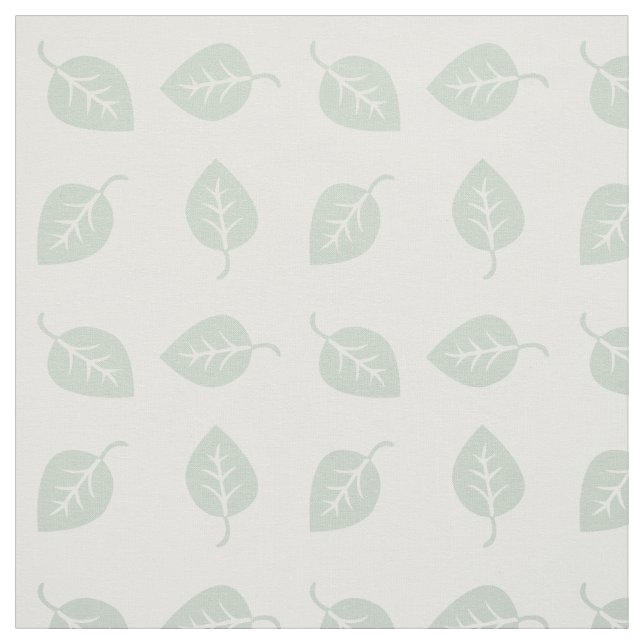 Tissu Cute Motif feuille de menthe (Échantillon)