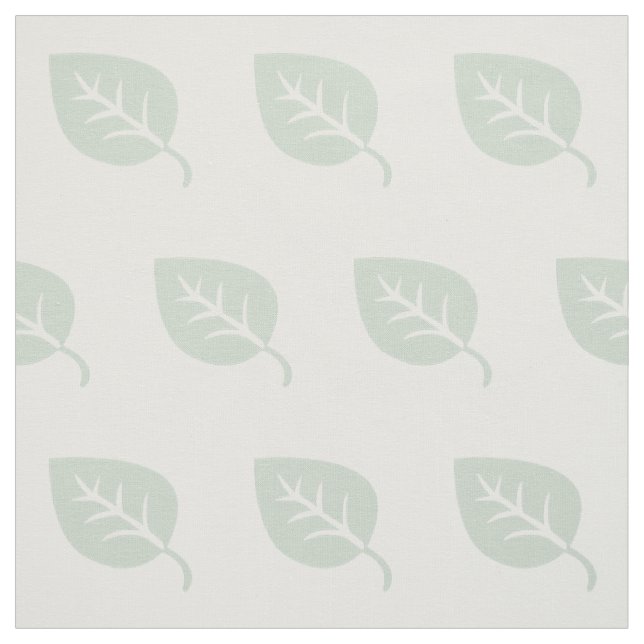 Tissu Cute Motif feuille de menthe (Échantillon)