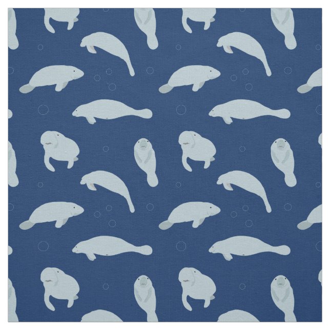 Tissu Cute Motif Manatee (Échantillon)