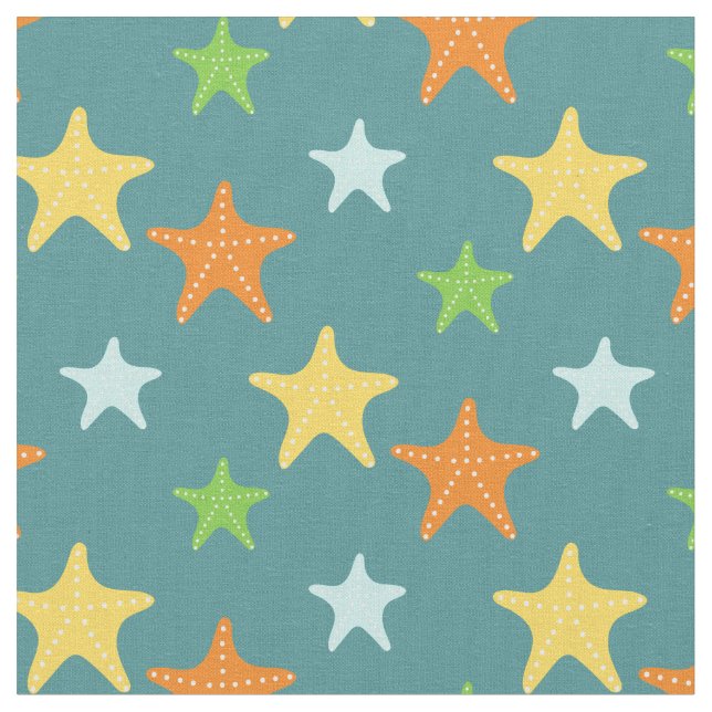 Tissu Cute Motif Starfish (Fermer)