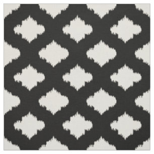 Tissu Cute noir et blanc ikat motif marocain