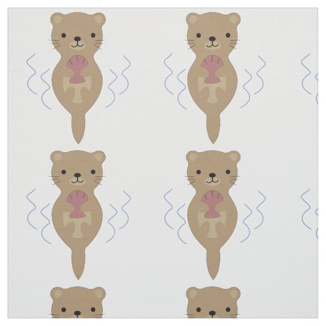 Tissu Cute Otter (Échantillon)
