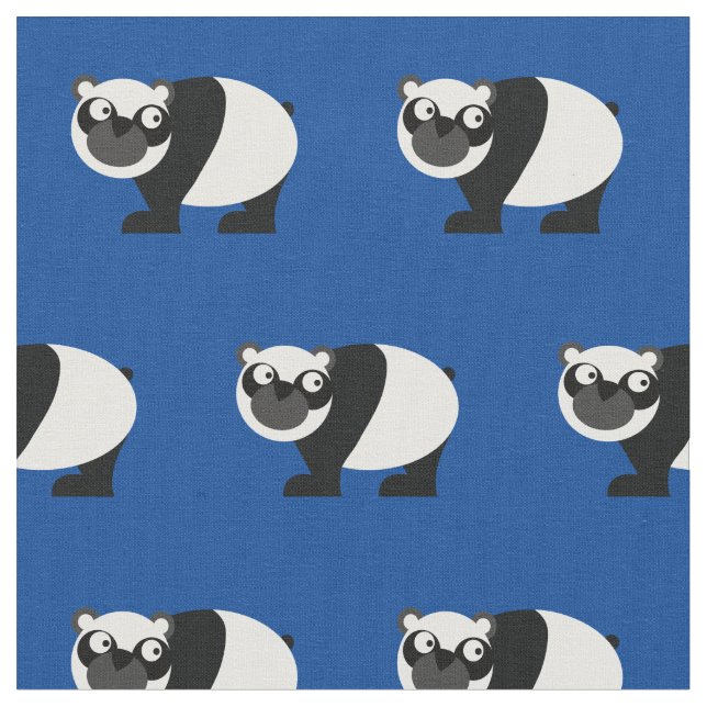 Tissu Cute Panda ours bébé bébé bébé Nursery bleu (Fermer)
