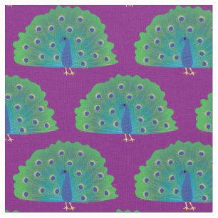 Tissu Cute Peacocks Décor Enfants Coloré