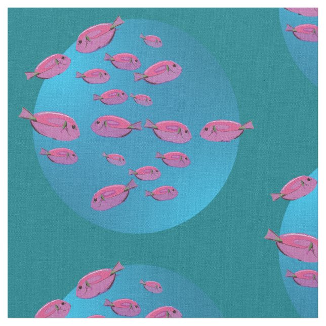 Tissu Cute Pink Fishers Fabric (Fermer)