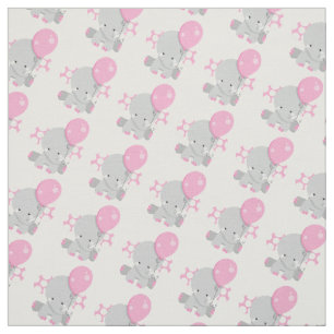 Tissu Cute Polka Dot Rose Elephant Girl Baby