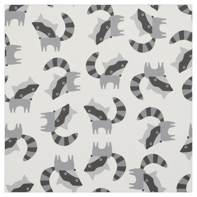 Tissu Cute Raccoon Fabric (Échantillon)