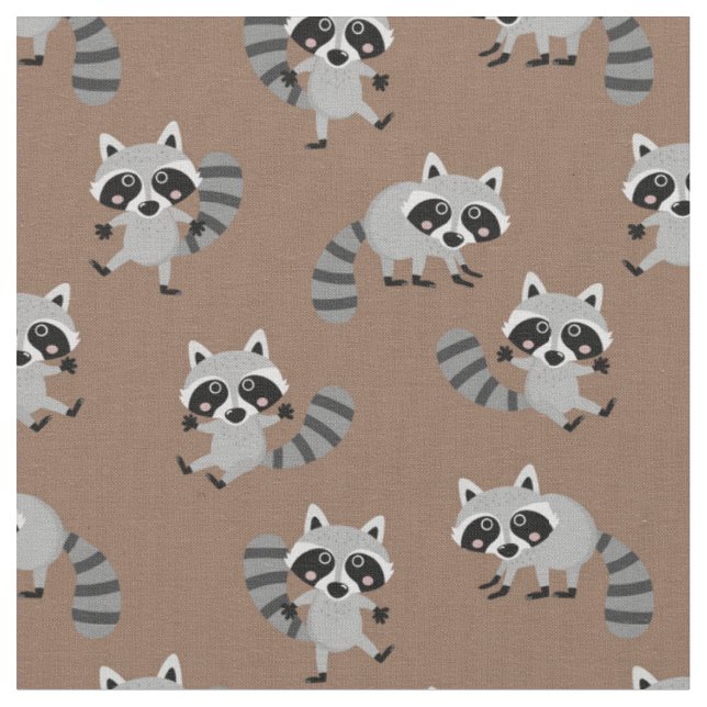 Tissu Cute Racoons (Fermer)