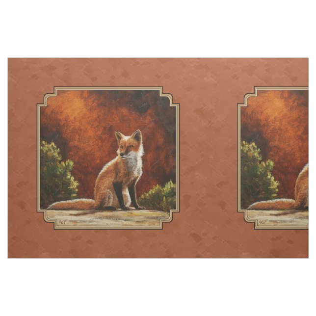 Tissu Cute Red Fox (Fat Quarter)