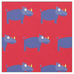 Tissu Cute Rhino Enfant Nourriture b&#233;b&#233; Rouges Rhinocero