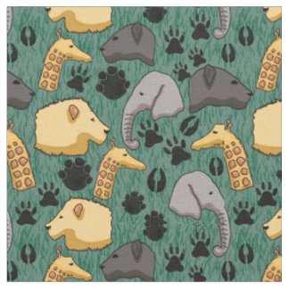 Tissu Cute Safari Animals