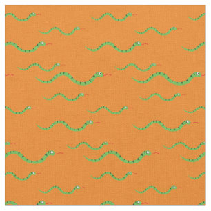 Tissu Cute serpents Enfant Baby Nursery Orange Reptiles