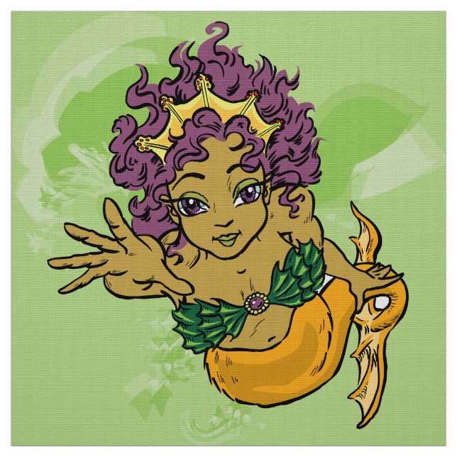 Tissu Cute sirène (Échantillon)