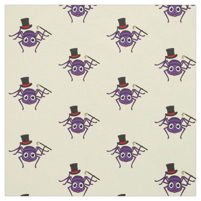 Tissu Cute Spider dans le top a un dessin animé (Échantillon)