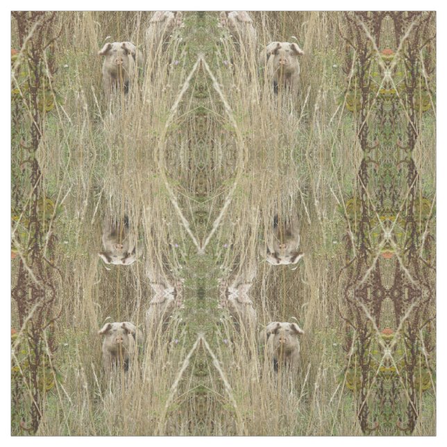 Tissu Cute Spotty Cochon Motif Animal Fabric (Échantillon)