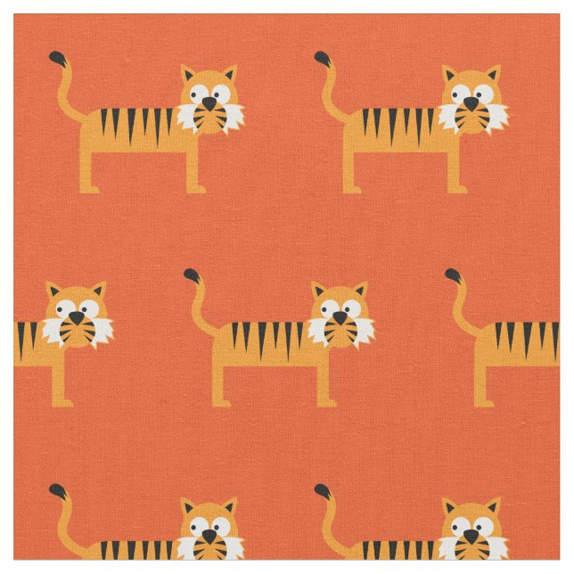 Tissu Cute Tiger Enfant Nourriture bébé Orange Chat (Fermer)