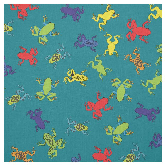 Tissu Cute Tree Frog Coloré Cartoon Kids (Échantillon)