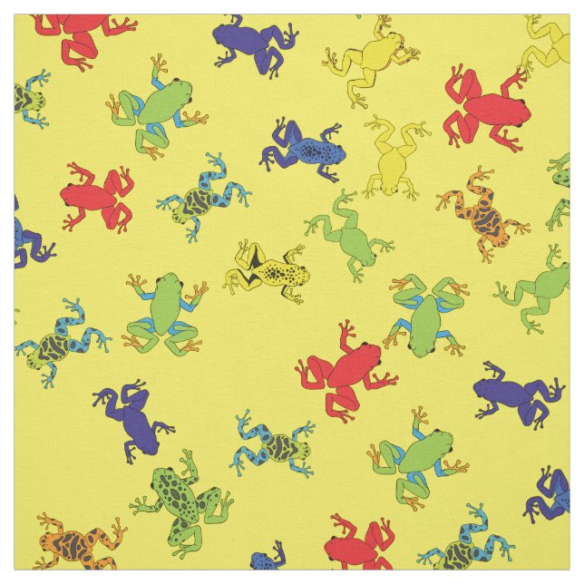 Tissu Cute Tree Frog Coloré Cartoon Kids (Échantillon)