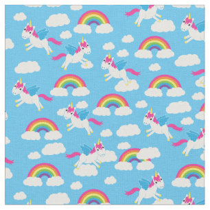 Tissu Cute Unicorns et Rainbows Salle pour enfants Décor