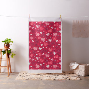 Tissu Cute Valentines coeur motif