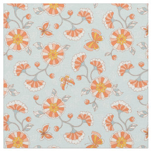 Tissu Cute Vintage  Papillon Motif