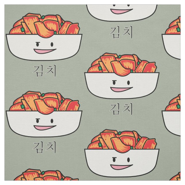 Tissu Cuvette heureuse de Kimchi Kimchee - conceptions (Échantillon)