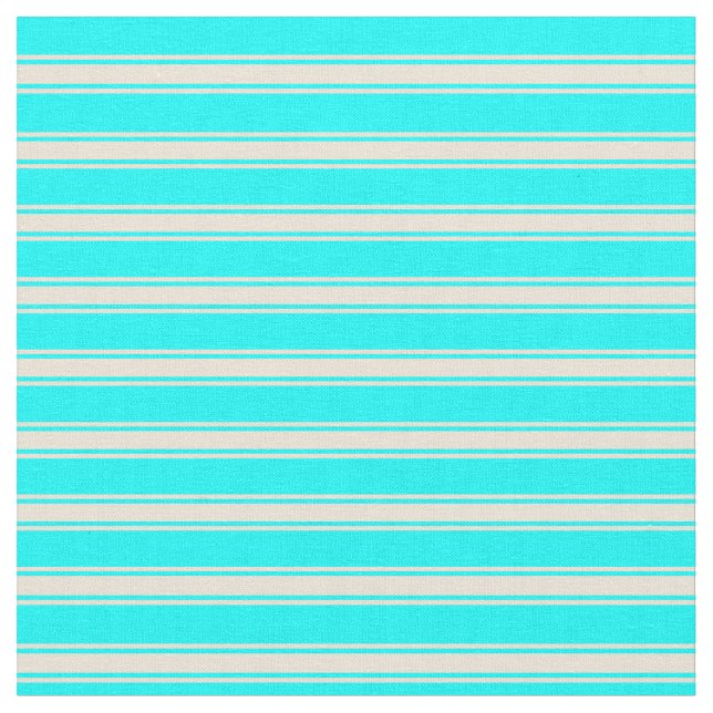 Tissu Cyan & Bisque Striped/Linked Motif (Fermer)