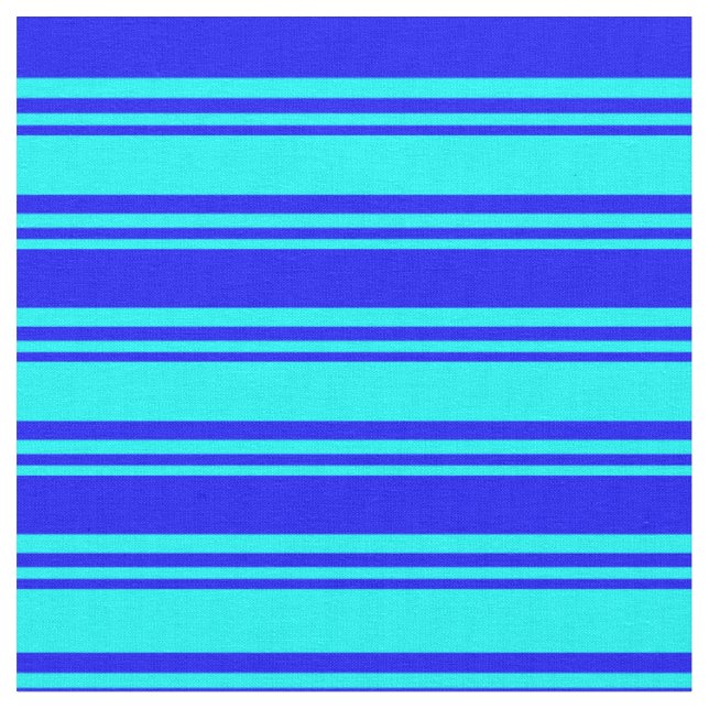 Tissu Cyan & Bleu Motif des rayures (Fermer)