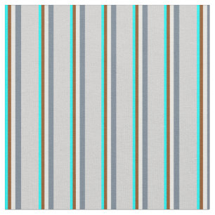 Tissu Cyan, Brown, Crème à la menthe, gris ardoise et gr