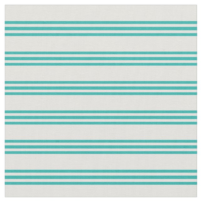Tissu Cyan clair et vert de mer clair lignes (Fermer)