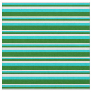 Tissu Cyan clair, Turquoise foncé et Vert foncé