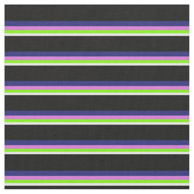 Tissu Cyan clair, vert, orchidée, bleu nuit et noir (Fermer)