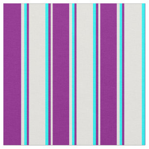 Tissu Cyan clair, violet et Motif à linge coloré Aqua