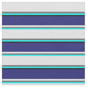 Tissu Cyan, Dim Grey, Lavande, Minuit Bleu & Noir