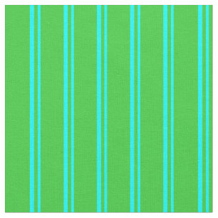 Tissu Cyan et Motif vert citron vert