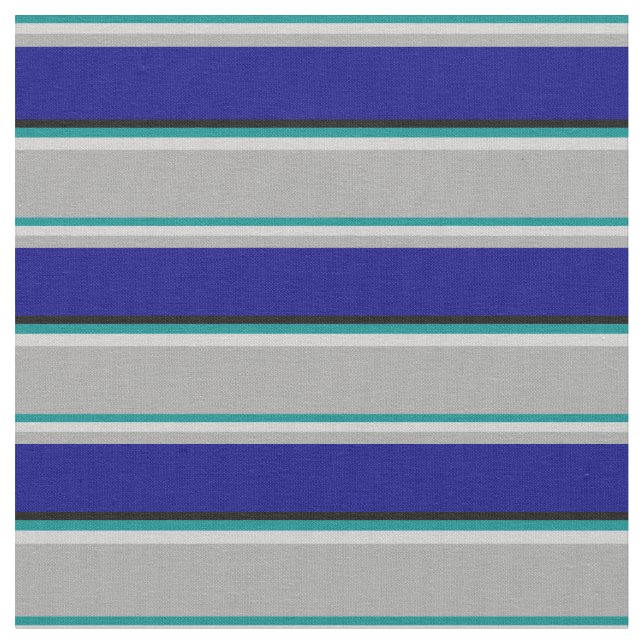 Tissu Cyan foncé, gris clair, gris foncé, bleu et noir (Fermer)