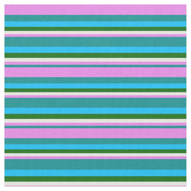 Tissu Cyan foncé, violet, blanc, vert et bleu ciel profo (Fermer)