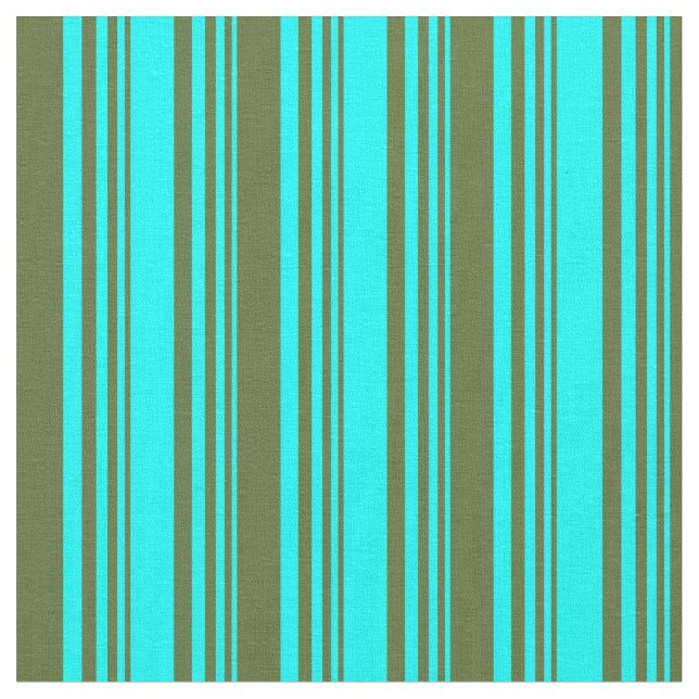 Tissu Cyan & Olive foncé Vert Motif (Fermer)