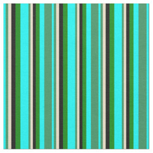 Tissu Cyan, Sea Green, Tan, Black et Green