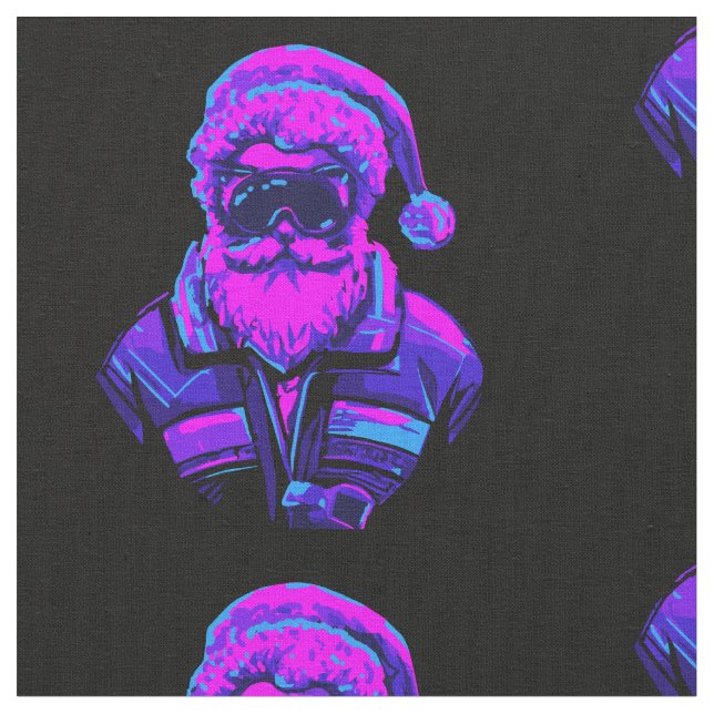Tissu Cyberpunk Santa Claus (Fermer)