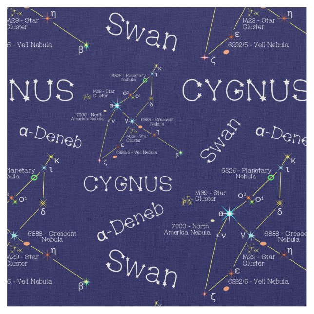 Tissu Cygnus de constellation de l'hémisphère nord (Fermer)